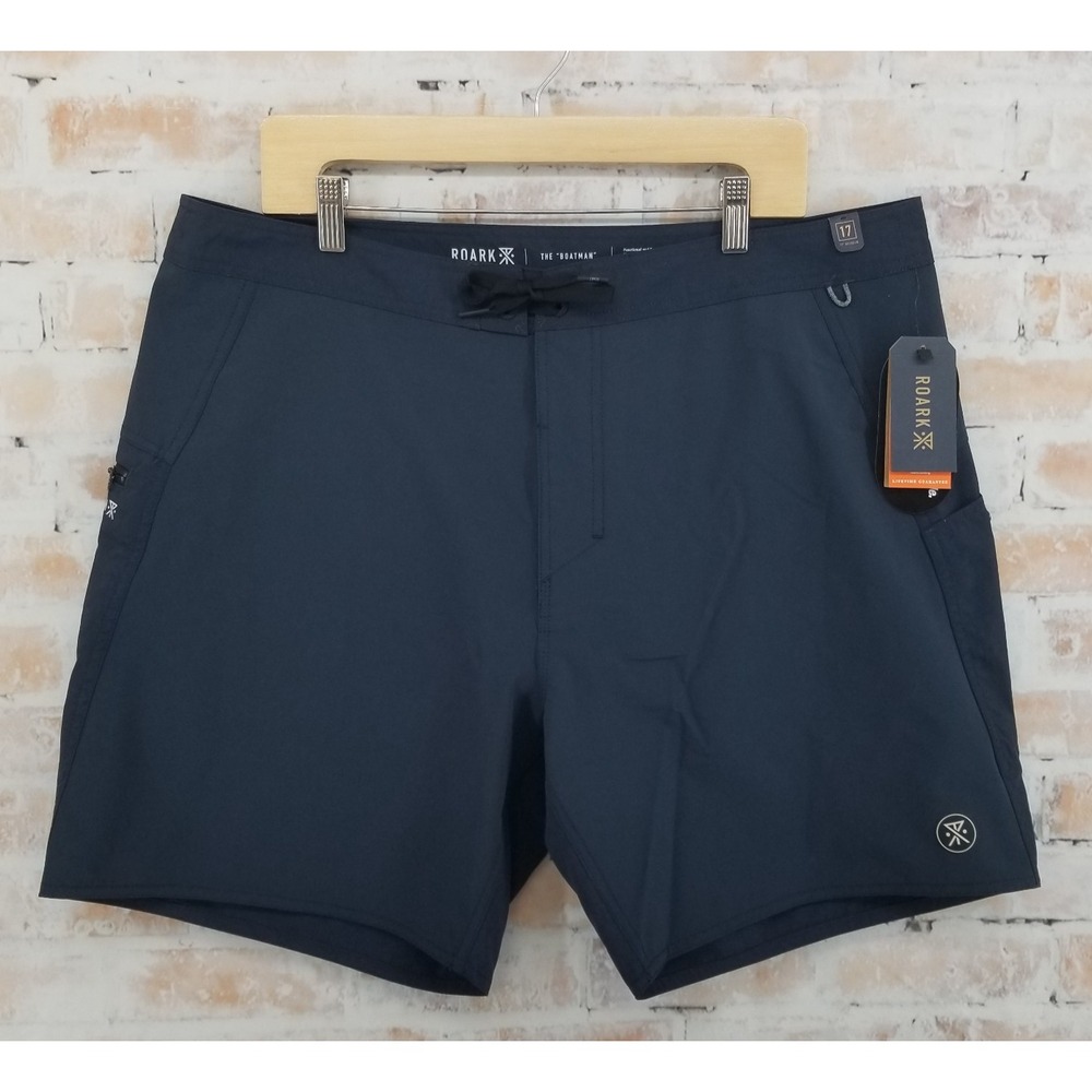 Roark Boatman 17" Boardshorts Dark Navy Men's Size 38 RB399 NWT MSRP $85.00
